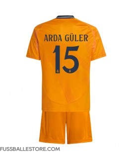 Günstige Real Madrid Arda Guler #15 Auswärts Trikotsatzt Kinder 2024-25 Kurzarm (+ Kurze Hosen)